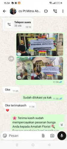 Testimonial Papan Bunga ciracas